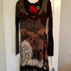 Mint condition Brown Desigual Dress sz L